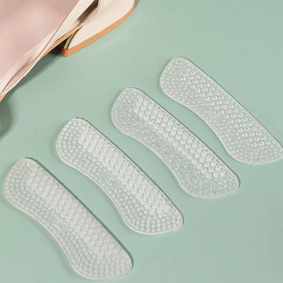 1 Pair Silicone Heel Sticker Inserts Anti-Slip Heel Grips Cushions Pads Foot Care Protector for Shoes Boots Flats
