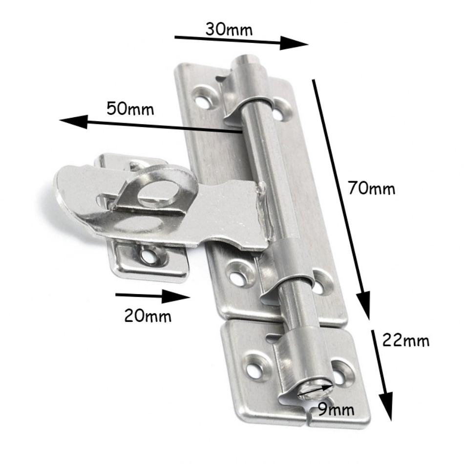 Stainless Steel Hardware Door Lock Barrel Bolt Latch Padlock Clasp Set of 4 Inch Lock Latch For Locking Door Window Panel Drawer Cupboard