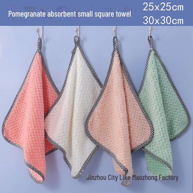 Кухонное полотенце для рук с рисунком в виде ананаса - коралловый флис, полотенце для мытья посуды с возможностью подвешивания