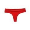 Sexy Women's Cotton Thong Low-Waist Lace Trim G-String Soft Breathable Snug-Fit Panties