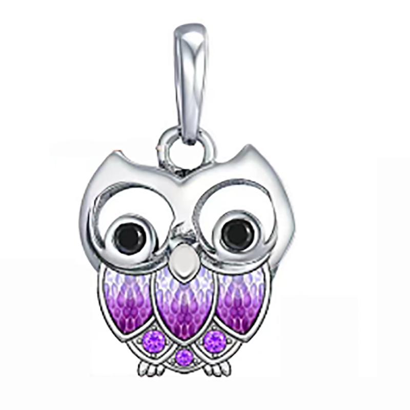 Браслеты Charm Fit Original Медь Милое Животное Сова Кошки Морская Черепаха Бусины Женский Кулон Бусины Изготовление Украшений