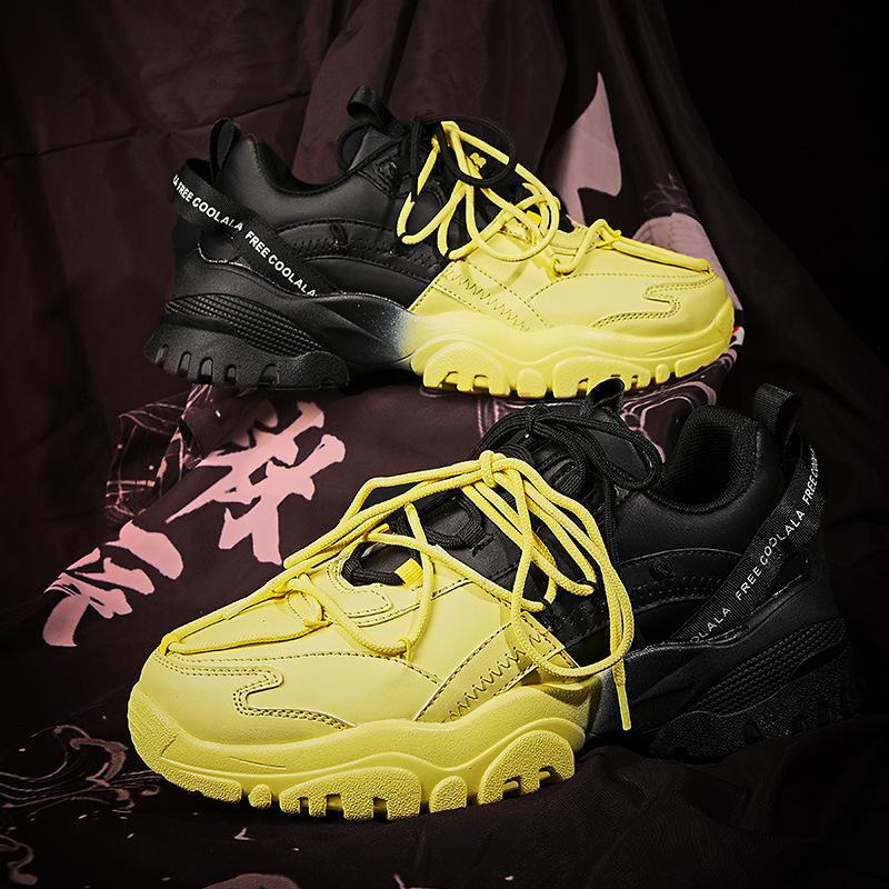 Four seasons explosion Harajuku трендовый цвет, соответствующий модному бренду ретро-туфли для пап, мужские низкие повседневные спортивные универсальные кроссовки