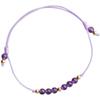 Natural Purple Crystal S925 Silver Bracelet Handmade Woven Bracelet Girl Party Gift