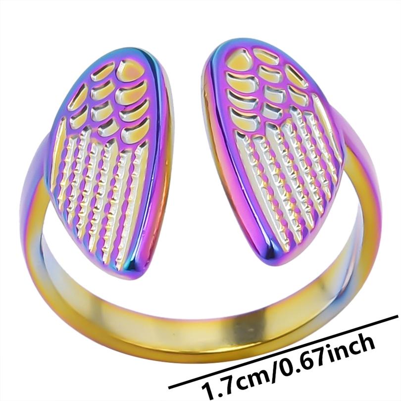 Rainbow Eye Horus Heart Star Ring Music Hip Hop Jewelry Stainless Steel Rings For Women Men Accessories Anillos Acero Inoxidable