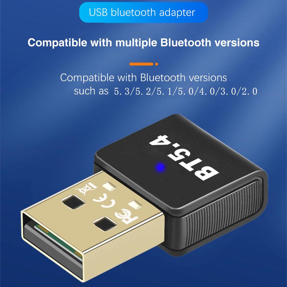 Bluetooth 5.4 адаптер USB Bluetooth 5.3 для ПК Dongle адаптер беспроводной мыши клавиатуры музыкальный аудио приемник USB передатчик
