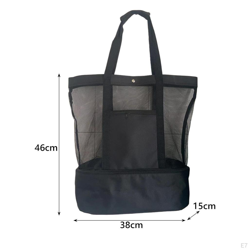 Пляжная сумка-холодильник, герметичная легкая сумка для хранения контейнера, сетка для обеда,