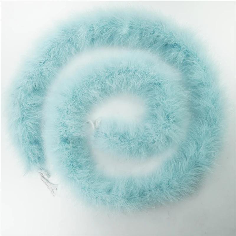 2Meters Turkey Feathers Boa Thick 50Grams Feather for Crafts Needlework Fringe Trim Boas Strip Carnival Wedding Decoration Decor