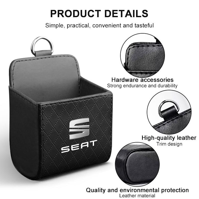 Сумка для хранения в салоне автомобиля, сумка для мусора на воздуховоде, подвесной органайзер-бокс для SEAT Cordoba Alhambra MK3 Leon 5F Ibiza 5 6 MII Altea Toledo 3