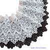 19CM Wide  Water Soluble Embroidery White Black Flower Lace Fabric Trim Ribbon DIY Sewing Applique Collar Guipure Craft Decor