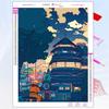 5D Diy Diamond Painting Japanese Anime Building Scene Fantasy Full Rhinestone Mosaic Embroidery Cross Stitch Kit Home Decor Gift