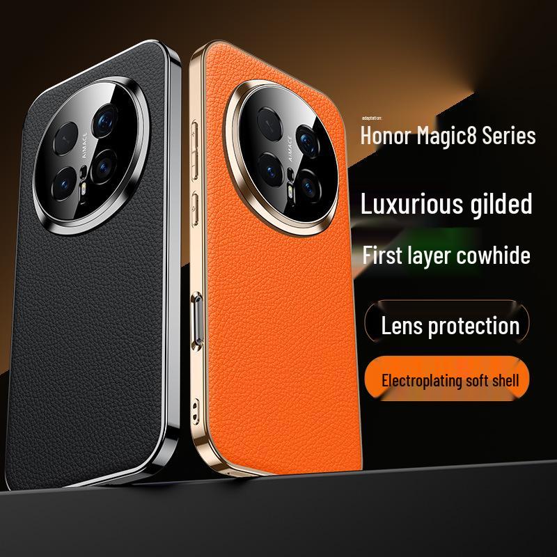 Новый гальванизированный матовый чехол из коровьей кожи для Honor Magic8 & 8Pro - Прочная и ударопрочная защита