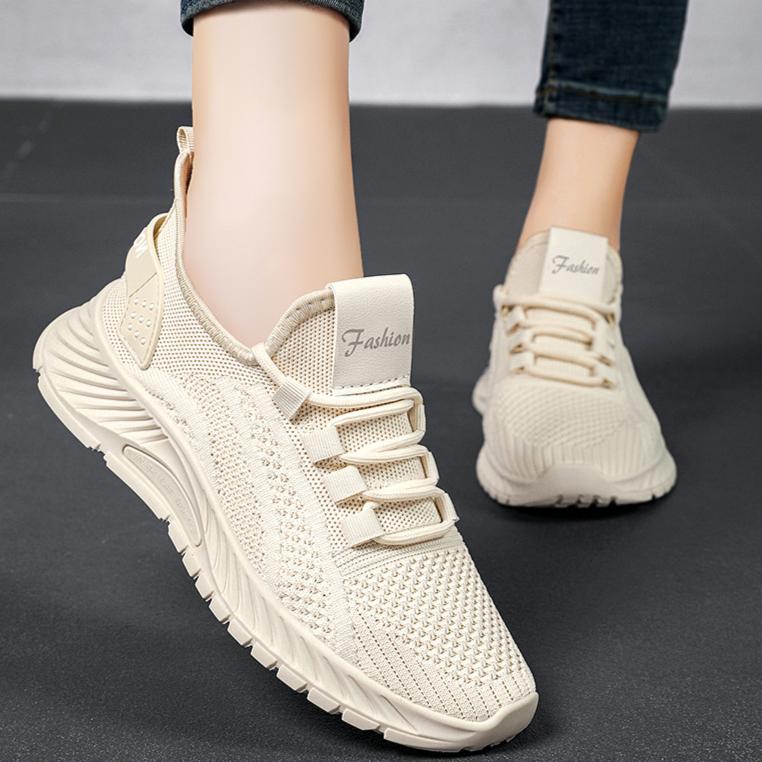 Женские дышащие сетчатые кроссовки, повседневная обувь на шнуровке для отдыха на открытом воздухе, удобная низкая спортивная обувь