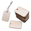10Pcs Unfinished Wood Slice Gift Tags DIY Bookmark Crafts Blank Wooden Hanging Label with Rope for Party Decor