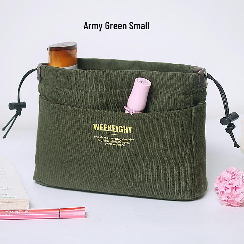 Kiss the Rain: Waterproof Canvas Makeup Bag - Practical & Portable Storage