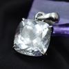 Подвеска СЕРТИФИЦИРОВАННЫЙ Натуральный Серебро 32.55 Карат Квадратная Огранка Белый Сапфир Драгоценный Камень AR-3629-Sa