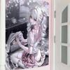 Милый оригинальный 2D-гобелен с девушкой в стиле JK, стиль Ins, сезон цветения сакуры, настенное панно, кавайный фон для комнаты, эстетичная ткань
