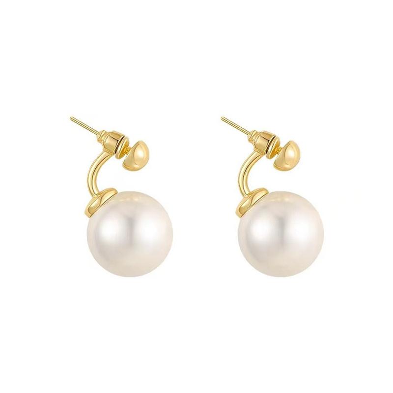 Новые модные тонкие серьги с круглым жемчугом Джокер, милые элегантные темпераментные женские серьги-подвески