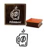 Printtoo Diary Card Coffee Mug Pattern Square Wooden Rubber Stamp Scrap-Booking-2 X 2