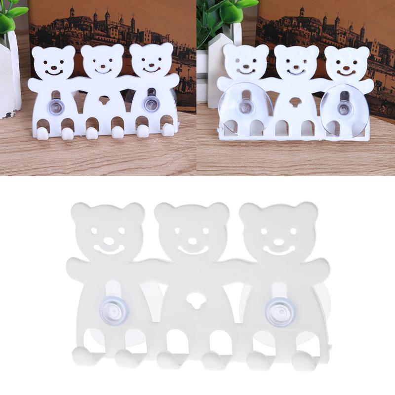 Подставка для зубной щетки настенное крепление на присоске 5 позиций милый мультяшный смайл набор для ванной комнаты