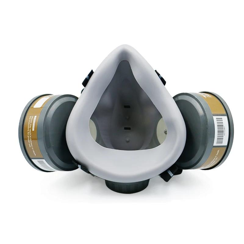 0 Пылезащитная маска Половина лица Многоразовый респиратор Двойные фильтры PA-1 Защитные очки для окраски Распыление Защита работы