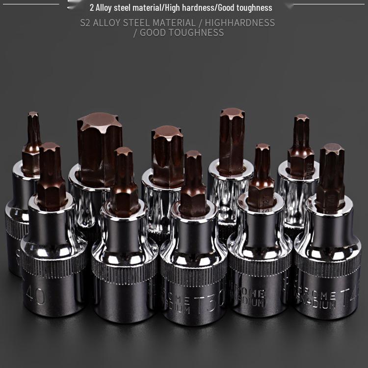 Многофункциональная отвертка с насадками: крестообразная, шестигранная, Torx, Spline и шестилопастная