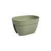 ARTEVASI CAPRI CAMPANA Balcony Planter - 40 Cm - Ash Green - 39 X 25.6 X 22.5 Cm