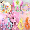 100pcs Macaron Color Handmade Materials Fashion Jewelry Accessories DIY Creamy Flower Beads Bracelet Necklace  Accessories