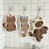 Милые кошки, подвесные полотенца для рук, из микрофибры кораллового бархата, с петлей для подвешивания, впитывающие, супермягкие, милые полотенца для рук