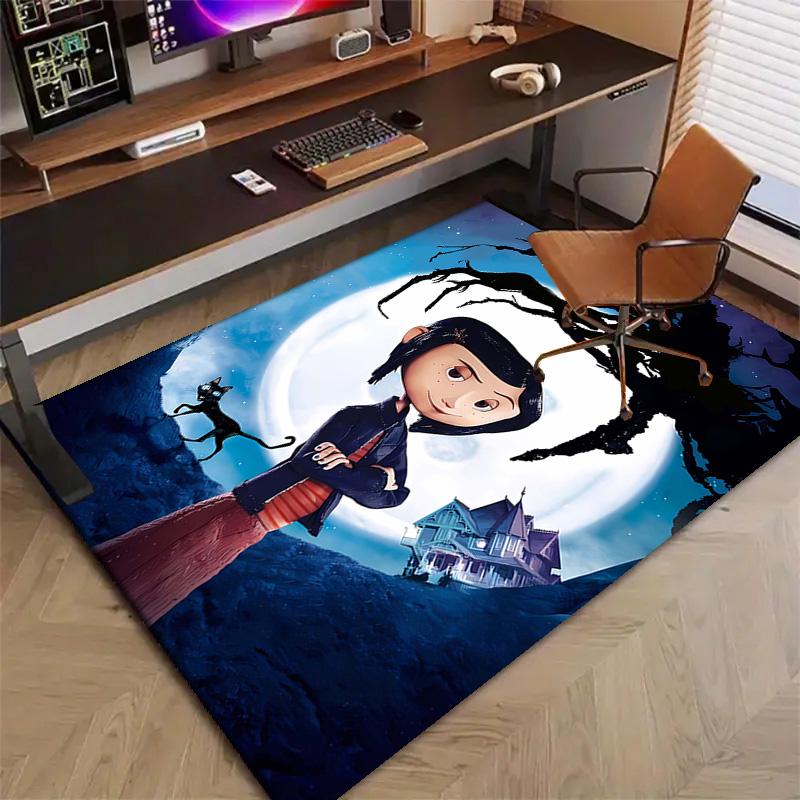 1pc Coraline (7) Design Printed Area Rug Carpet for Bedroom Living Room Home Decor Rugs Mat Non Slip Mat Rug for Bedside