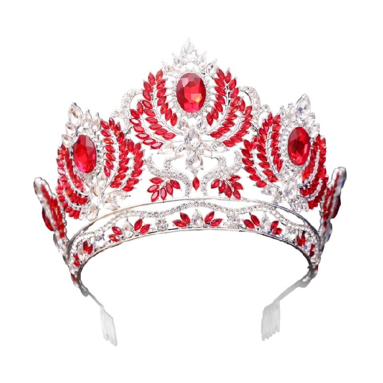 Elegant Crystal Crowns Comb for Women Princess Stylish Crystal Crowns Efficient Tiaras with Colorful Stone and Comb