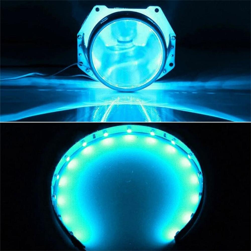 2 шт. DIY Devil Eyes светодиодный комплект колец Halo HID проектор автомобильные фары 360 градусов Demon Eyes светодиодные фонари модифицированные линзы Q5 Hela