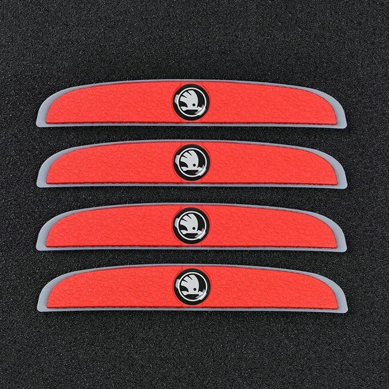 WMZW4 Car Sticker Door Edge Guards for Skoda Rapid Vision Superb Fabia Kodiaq Karoq Octavia RS Yeti Protection Strip Scratch Collision