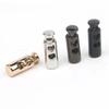 10pcs Double-hole Stoppers Zinc Alloy Clothes Cord Lock Cylindrical Spring Buckle DIY Garment Accessories
