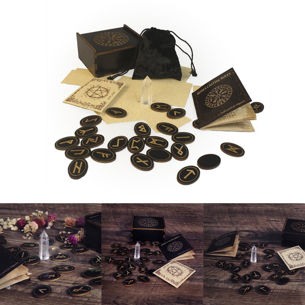 Ведьмина руна, руническое дерево, рунические камни, набор для медитации, руны из дерева, лечебный набор из кристаллов, декор для ведьмы, наборы для домашнего декора для ведьмы