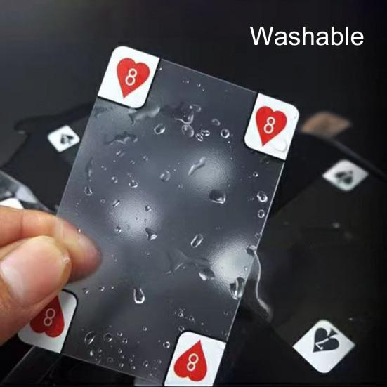 54 шт./Набор Прозрачные Карты для Покера Водонепроницаемые ПВХ Прозрачная Колода Карт Детям Взрослым Семейный Вечер Многопользовательская Интерактивная Классическая Карточная Настольная Игра