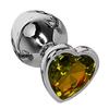 3 Size Anal Plug Heart Stainless Steel Crystal Anal Plug Removable Butt Plug Stimulator Anal Sex Toys Prostate Massager Dildo