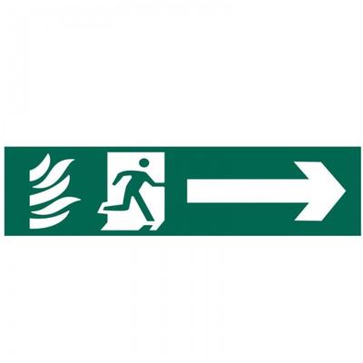 Сканировать Бегущий Человек Стрелка Вправо - ПВХ Табличка 200 Х 50 мм