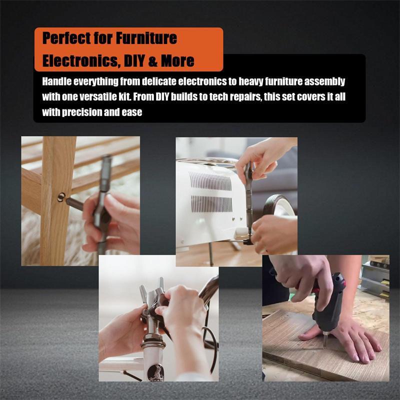 Набор отверток-трещоток 24-в-1 Точность встречает универсальность – Readyintend Магнитный компактный набор бит для ремонта с Т-образной рукояткой