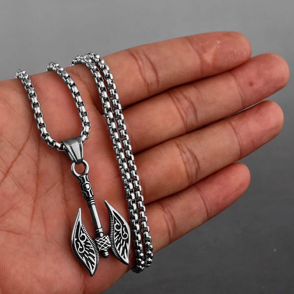 Мужское ожерелье с подвеской Viking Valknut из нержавеющей стали — прочный и уникальный дизайн, идеальный подарок с бесплатной доставкой