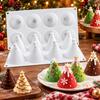Easy Release Christmas Tree Mold Heat Resistant Chocolate Mold Silicone Baking Mold  Home Baking