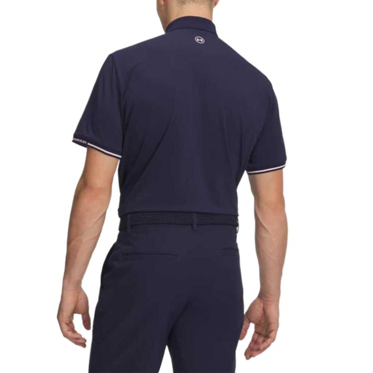 Under Armour Мужская однотонная футболка для гольфа с коротким рукавом Pique Drive tops 6009731-410