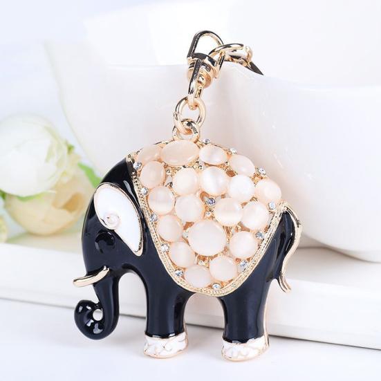 Милый слон красочные стразы для женщин автомобильная сумка брелок для ключей кошелек Шарм