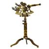 Vintage Antique Style Marine Nautical Astrolabe Sextant 4'' Brass J.Scott with Brass Stand Decor