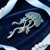 Sparkling Rhinestone Breast Pin Zinc Zinc Alloy Sea Life Pins New Jellyfish Brooches  Women