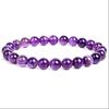 Бусины из натурального камня с аметистом для женщин и мужчин, ювелирные изделия, эластичные браслеты-браслеты