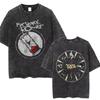 Men Women Punk Emo Rock Oversized Short Sleeve Tops Rock Band My Chemical Romance Washed Vintage Printed T Shirt