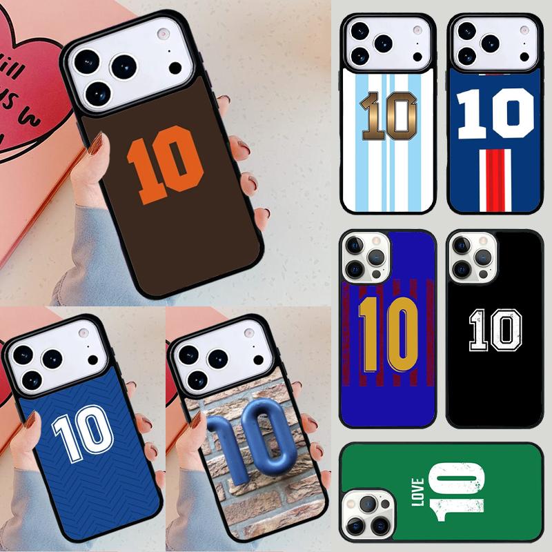Number 10 Football Phone Case For Apple iPhone 17 Air 16E 15 14 Plus 13 12 11 Pro Max Mini Funda Cover