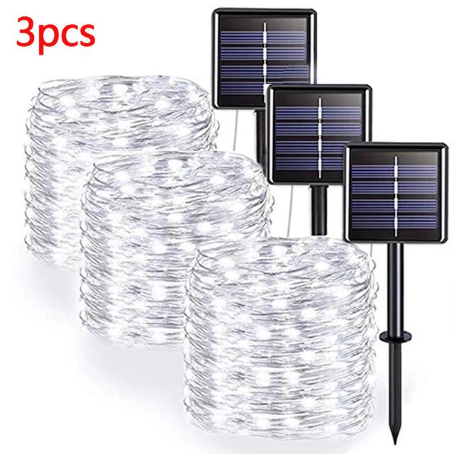 42M400Leds Солнечный светодиодный светильник, уличная гирлянда, садовая гирлянда на солнечных батареях, водонепроницаемая рождественская гирлянда для сада, украшение на открытом воздухе