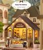 (t-FREAK) Dollhouse DIY Kit Set Miniature, English Instructions, HAPPINESS STORE (DA-005 LEISURELY BAKERY)