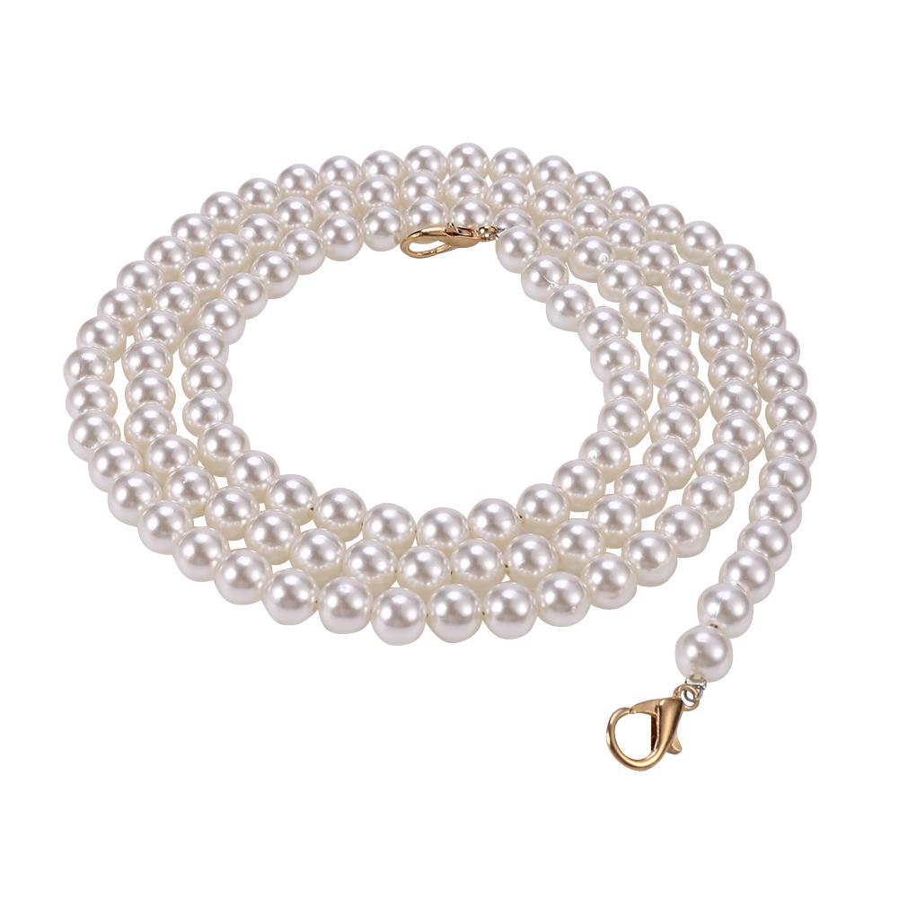 AU Pearl Strap for Handbag Purse Belt Handle Replacement Chain Women Shoulder St